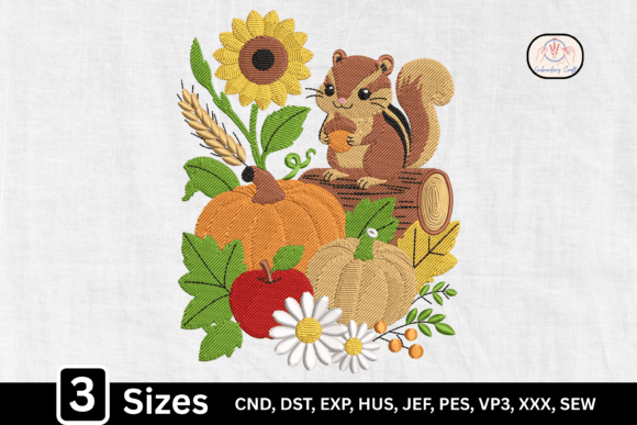 Autumn Harvest Sunflower Squirrel Design Review
