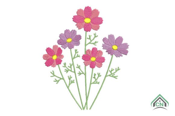 Cute Cosmos Flower Embroidery: A Designer's Review