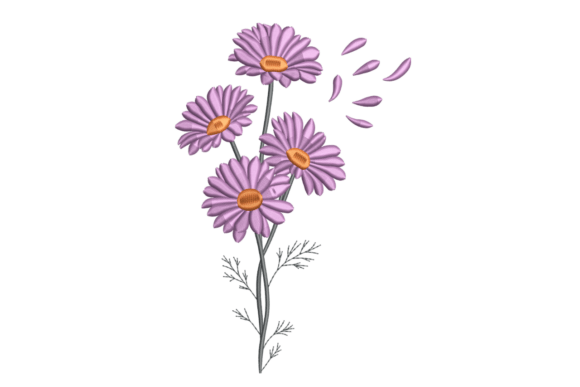 Lilac Daisy Spray: Sweatshirt Embroidery Review
