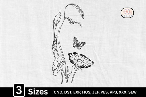 Line Art Minimal Floral Butterfly Review