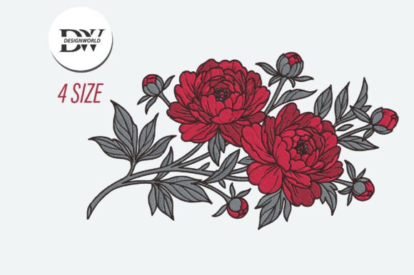 Peony Flower Embroidery Design Review