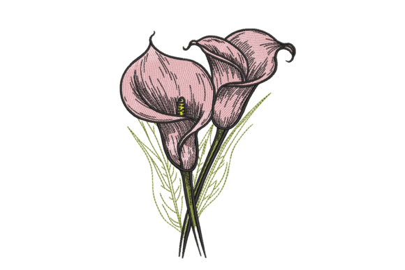 Pink Calla Lily Duo: An Embroidery Designer Review