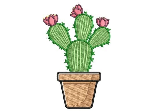 Potted Prickly Pear Cactus: An Embroidery Review
