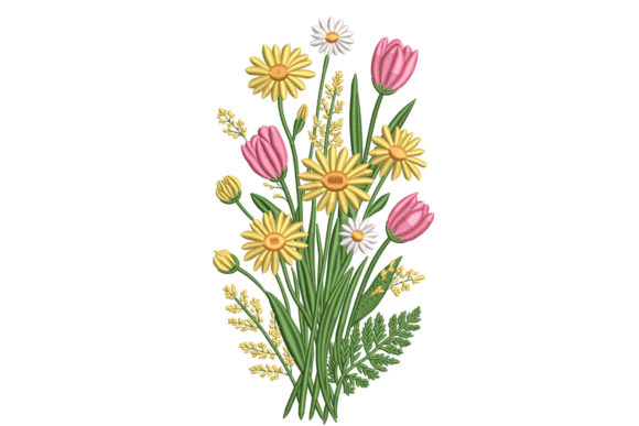 Tulip and Daisy Spring Bouquet: Sweatshirt Design Review